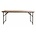 Housedoctor Mesa de comedor "partido" en metal / madera, gris / marrón, 180x80x74 cm