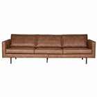 BePureHome Bank Rodeo 3 seat cognac brown leather 78x274x87cm