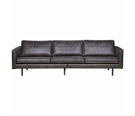 BePureHome Sofa 3-personers sort læder Rodeo 274x87x78cm