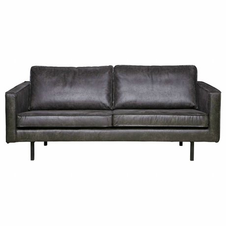 BePureHome Divano Rodeo 2,5 sedile in pelle nera 190x86x85cm