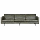 BePureHome 3-seater sofa Rodeo army green leather 85x277x86cm