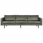 BePureHome Divano 3 posti Rodeo esercito 85x277x86cm pelle verde