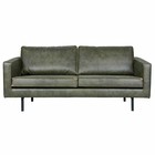 BePureHome Bank Rodeo 2.5-seat army green leather 190x86x85cm