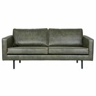 BePureHome Bank Rodeo armée de siège 2,5-vert 190x86x85cm en cuir