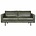 BePureHome Bank Rodeo 2.5-seat army green leather 190x86x85cm