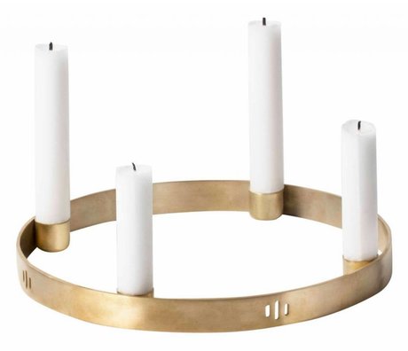 Ferm Living Candlestick Chart Messing Gold Metall ø25cm