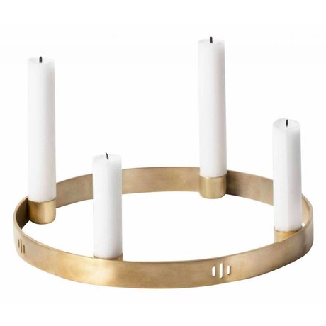 Ferm Living Candlestick Chart Messing Gold Metall ø25cm