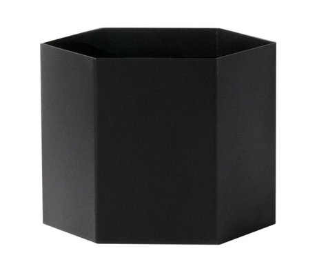 Ferm Living Hexagon pot noir Ø18x14cm Extra Large