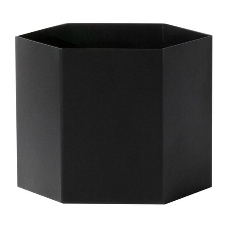 Ferm Living Hexagon pot noir Ø18x14cm Extra Large