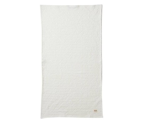 Ferm Living Økologisk hvid klud tekstil 50x100cm