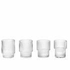 Ferm Living Ripple vetro ø8,8x7cm vetro trasparente set di 4