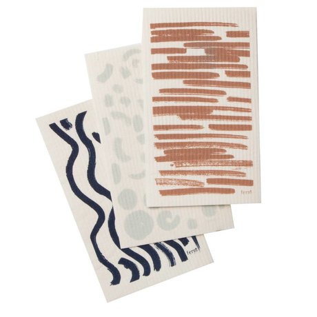 Ferm Living Towels multi multicolor cellulose / cotton 15,2x25,8cm set of 3