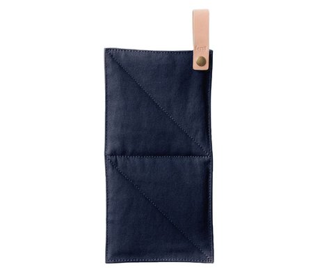 Ferm Living toile Pot textile bleu 16x26cm