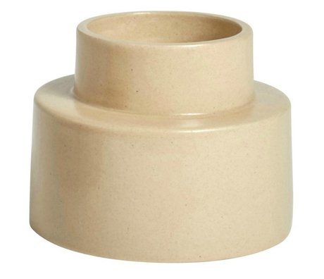 OYOY ⌀11,5x9cm cerámica marrón candelabro KANA sáhara