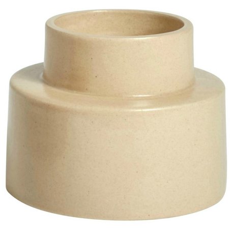 OYOY Candlestick KANA sahara brown ceramic ⌀11,5x9cm