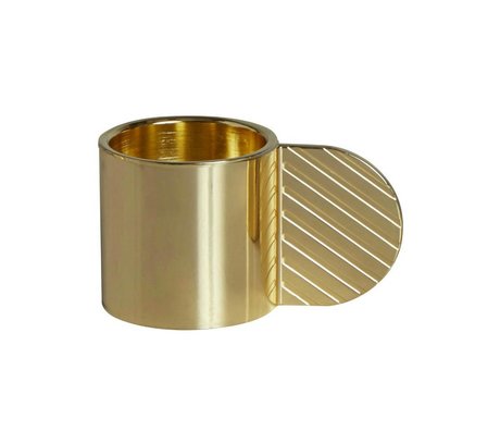 OYOY Candelabro de bronce Art Circle ⌀7,75x4,3cm metal de oro