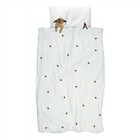 Duvet Furry Friends white brown flannel cotton 200x200 / 220cm
