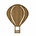 Ferm Living Lampada da parete Balloon legno marrone 26,5x34,55cm