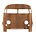 Ferm Living Wall lamp automobile brown wood 27x22,5cm