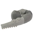 Sebra Crocodile Coussin coton gris 190cm