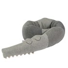 Sebra Crocodile Cushion gray cotton 190cm
