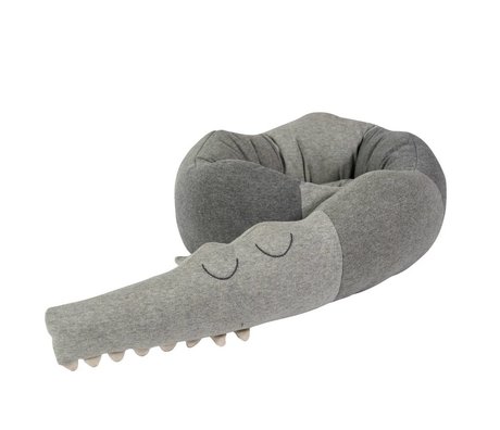 Sebra Crocodile Cushion gray cotton 190cm