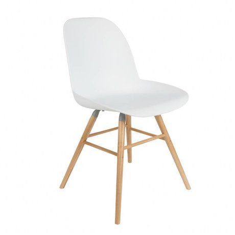 Zuiver Chaise de salle 51x49x60cm Albert Kuip plastique blanc bois