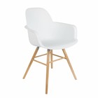 Zuiver Sedia da pranzo 62x56x61cm Albert Kuip legno plastica bianca