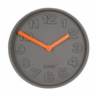 Zuiver Concrete TimeClock orange, gray with aluminum orange pointer 31,6x31,6x5cm