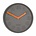 Zuiver Concrete TimeClock orange, gray with aluminum orange pointer 31,6x31,6x5cm