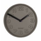 Zuiver Calcestruzzo nero Time Clock, grigio alluminio con le mani nere 31,6x31,6x5cm