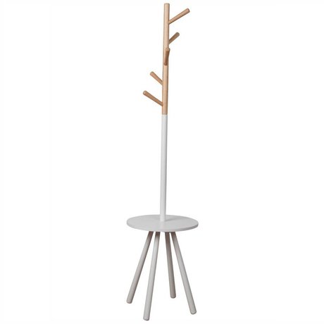 Zuiver Coat Rack Rack bord træ hvid træ hvid 169xØ40cm