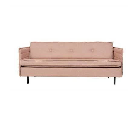 Zuiver Bank Jaey 2,5-Sitz rosa Textil Holz 181x90x76cm