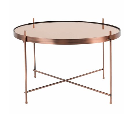 Zuiver Occasional table Cupid large copper metal copper Ø62,5 × 40cm