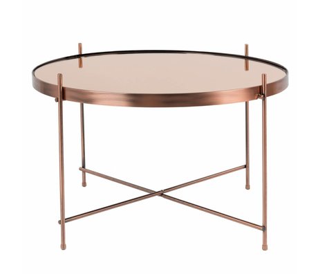 Zuiver Occasional table Cupid large copper metal copper Ø62,5 × 40cm