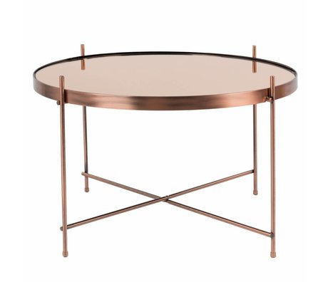 Zuiver Table d'appoint Cupid cuivre grande de cuivre métallique Ø62,5 × 40cm