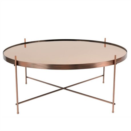 Zuiver Table d'appoint Cupid XXL cuivre, métal Ø82,5 × 35cm