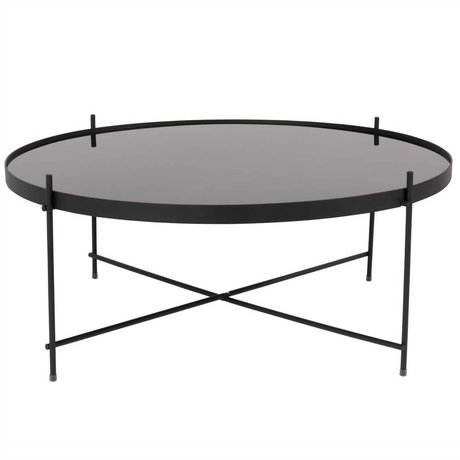 Zuiver Table d'appoint Cupid XXL noir, métallique Ø82,5 noir × 35cm