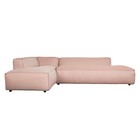 Zuiver Bank Fat Freddy 3 places long gauche en plastique rose 308x103 / 88x72cm
