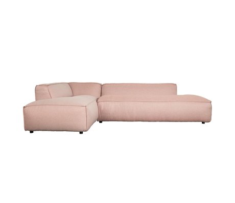 Zuiver Banca Fat Freddy 3 posti lungo lasciato in plastica rosa 308x103 / 88x72cm