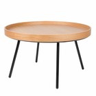 Zuiver bandeja de mesa baja de roble, madera Ø78x45cm