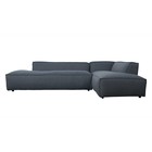 Zuiver Bank Fat Freddy 3 seater Long right bluegray Plastic 308x103 / 88x72cm