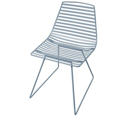Sebra Chaise en métal bleu L 47x82x48cm