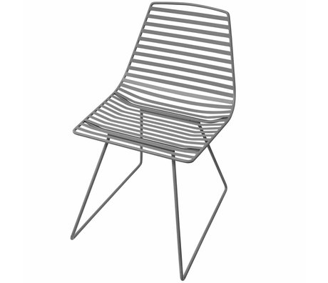 Sebra Chaise métal gris L 47x82x48cm