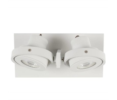 Zuiver Applique murale DICE 2 LED blanche 28x12x2,5cm en acier