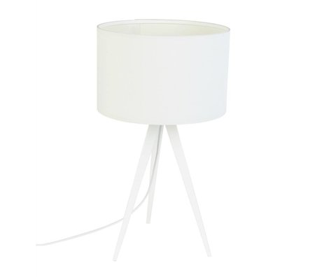 Zuiver Tripod table lamp metal, textile white 28x51cm
