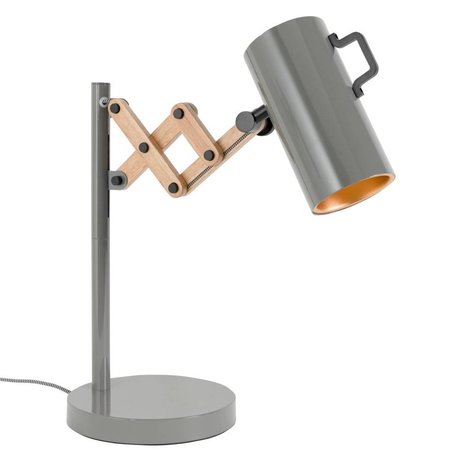 Zuiver Lámpara de mesa de madera de acero Flex 22x29,5-45x50cm gris