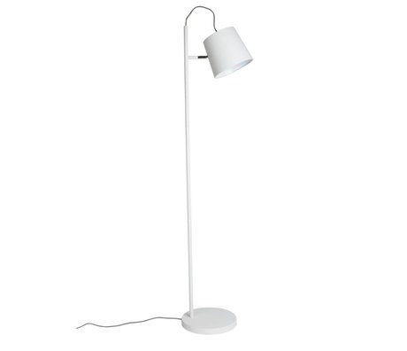 Zuiver Lampadaire Buckle tête blanche, 150cm en métal blanc