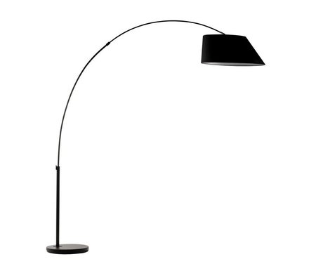 Zuiver Arc lampada da terra in metallo nero 215 centimetri nero