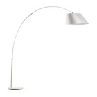 Zuiver Arc lampada da terra bianca, metallo bianco 215 centimetri